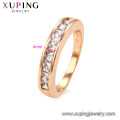 15078 Wholesale fashion women jewelry simple design plain copper alloy finger ring pave white zircon